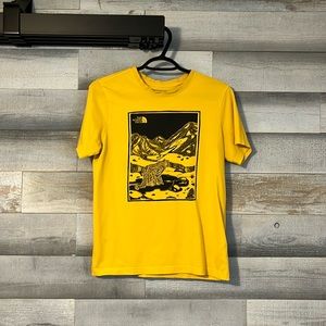 North Face Yellow Graphic Tee